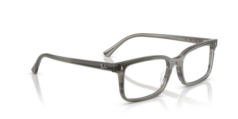 Ray-Ban RX5445F in Striped Grey / Clear (8453) - Alternate View
