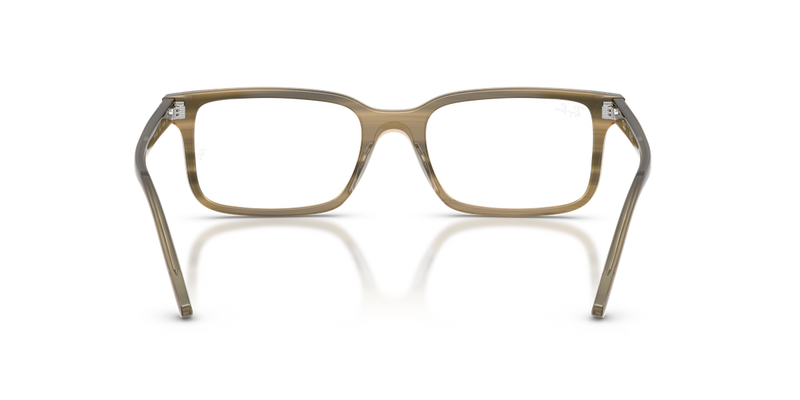 Ray-Ban RX5445F in Striped Green / Clear (8454) - Alternate View