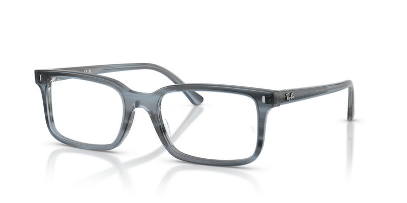 Ray-Ban RX5445F in Striped Blue / Clear (8456) - Alternate View