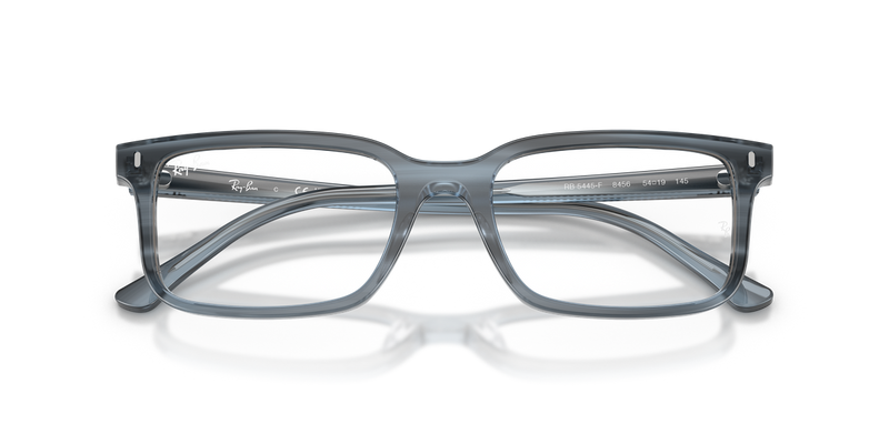 Ray-Ban RX5445F in Striped Blue / Clear (8456) - Alternate View