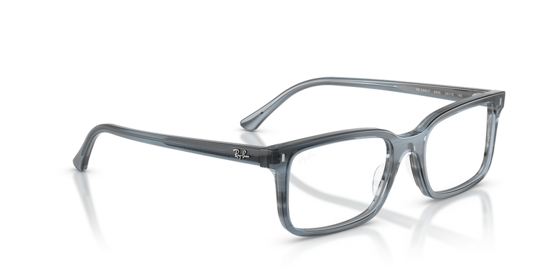 Ray-Ban RX5445F in Striped Blue / Clear (8456) - Alternate View