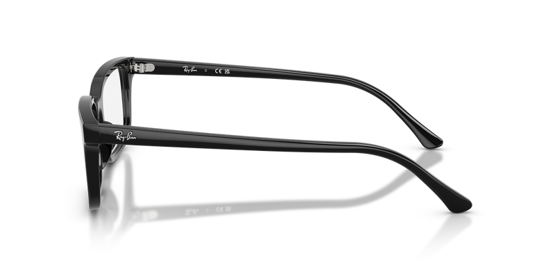 Ray-Ban RX5445 in Black / Clear (2000) - Back View