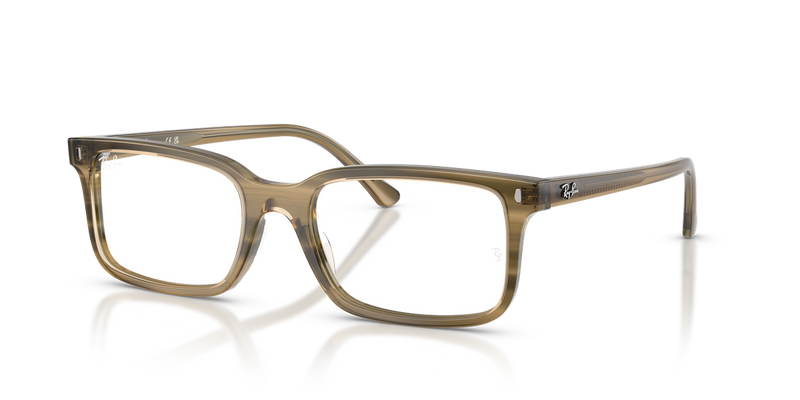 Ray-Ban RX5445 in Striped Green / Clear (8454) - Alternate View