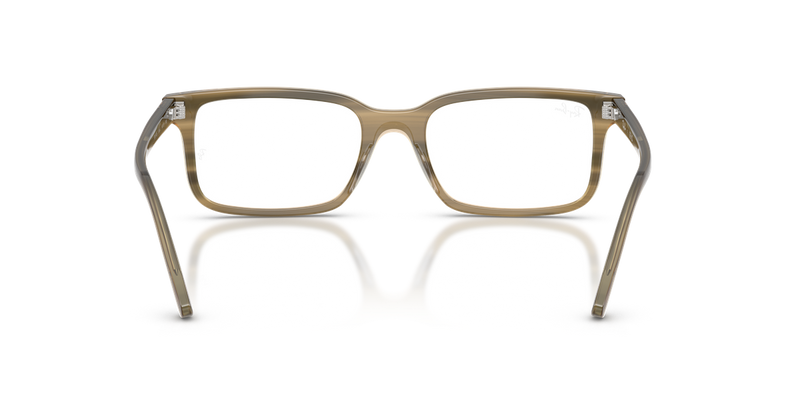 Ray-Ban RX5445 in Striped Green / Clear (8454) - Alternate View