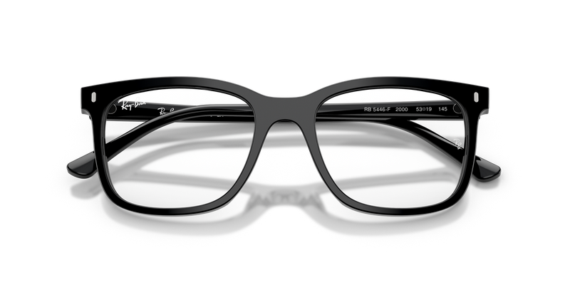 Ray-Ban RX5446F in Black / Clear (2000) - Side View