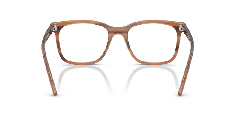 Ray-Ban RX5446F in Striped Brown / Clear (8455) - Alternate View