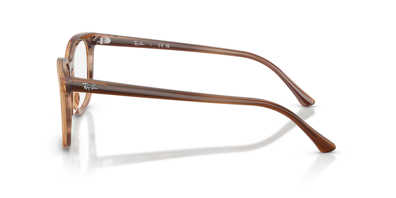 Ray-Ban RX5446 in Striped Brown / Clear (8455) - Alternate View