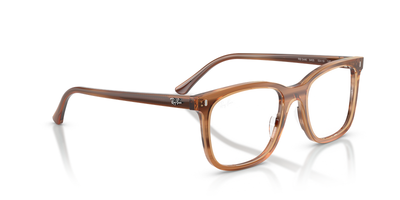 Ray-Ban RX5446 in Striped Brown / Clear (8455) - Alternate View