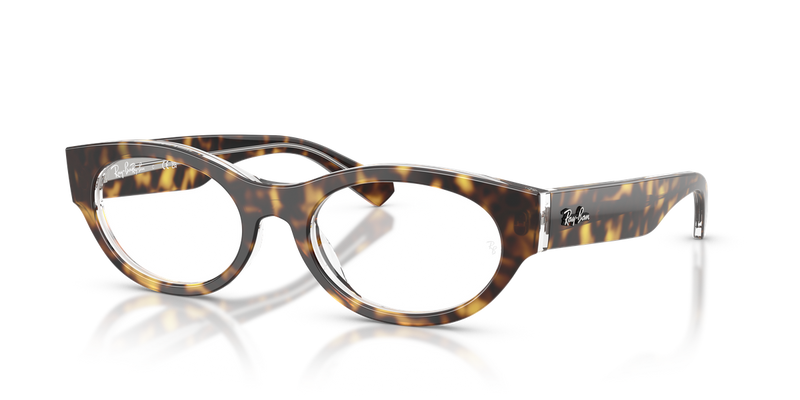 Ray-Ban RX5447 in Havana On Transparent - Alternate View