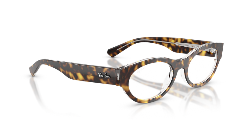 Ray-Ban RX5447 in Havana On Transparent - Alternate View