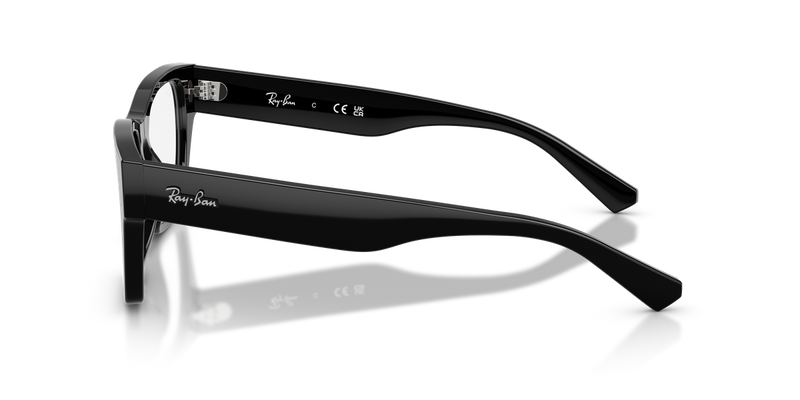Ray-Ban RX5448 in Black / Clear (2000) - Back View