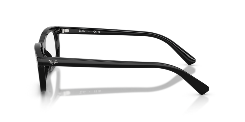 Ray-Ban RX5450F in Black / Clear (2000) - Back View
