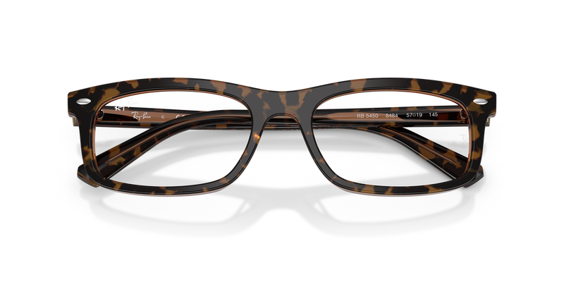 Ray-Ban RX5450 in Havana Brown / Clear (8484) - Alternate View
