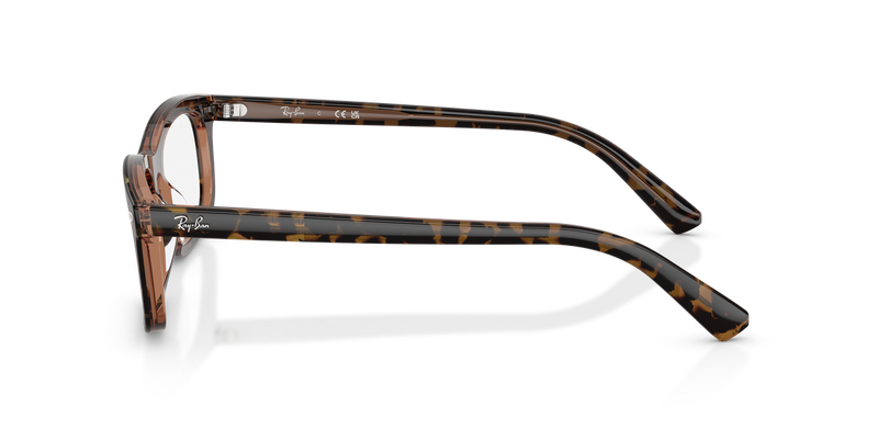 Ray-Ban RX5450 in Havana Brown / Clear (8484) - Alternate View
