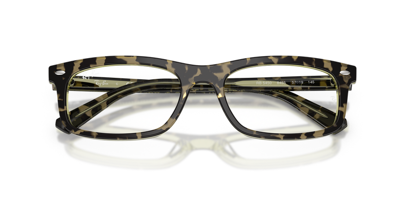 Ray-Ban RX5450 in Havana Green / Clear (8485) - Alternate View