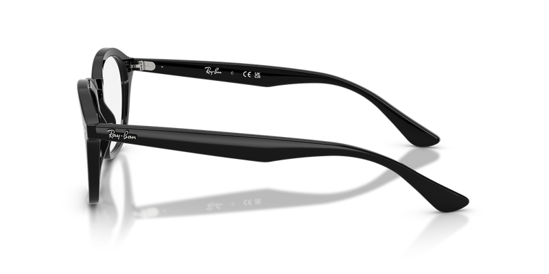 Ray-Ban RX5451F in Black / Clear (2000) - Back View