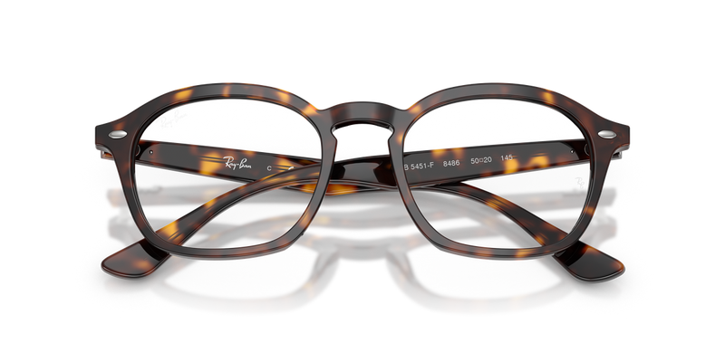 Ray-Ban RX5451F in Havana / Clear (2012) - Alternate View