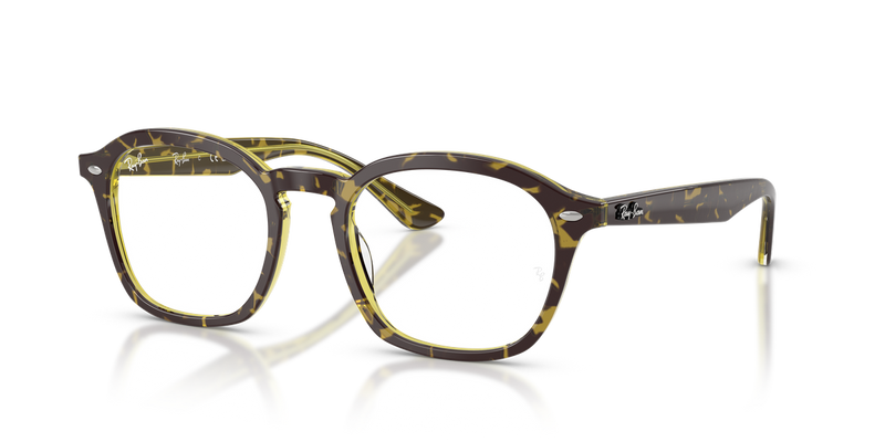 Ray-Ban RX5451F in Havana & Green / Clear (8487) - Alternate View