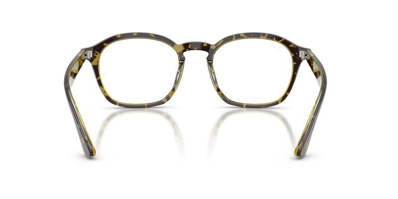 Ray-Ban RX5451F in Havana & Green / Clear (8487) - Alternate View