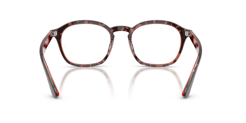Ray-Ban RX5451F in Havana & Red / Clear (8488) - Alternate View