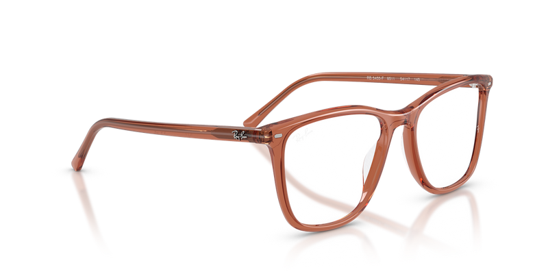 Ray-Ban RX5455F in Transparent Brown - Alternate View