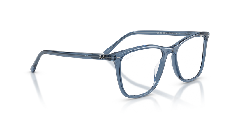 Ray-Ban RX5455 in Transparent Blue - Alternate View