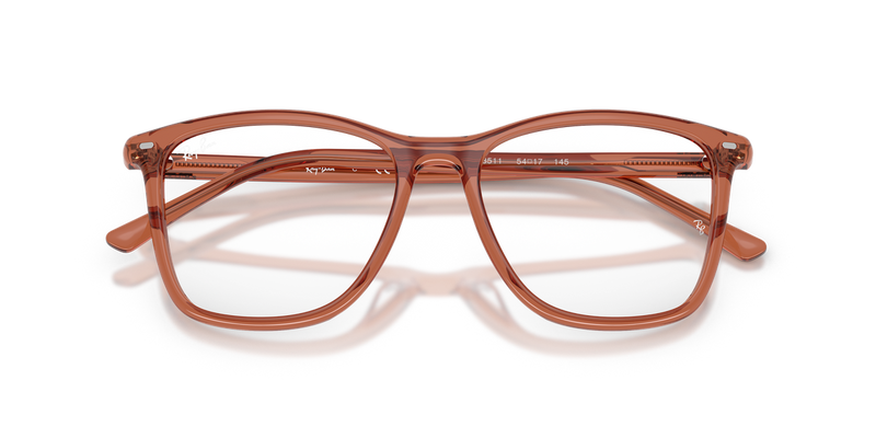 Ray-Ban RX5455 in Transparent Brown - Alternate View