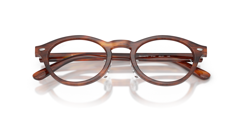 Ray-Ban RX5457D in Striped Havana - Alternate View