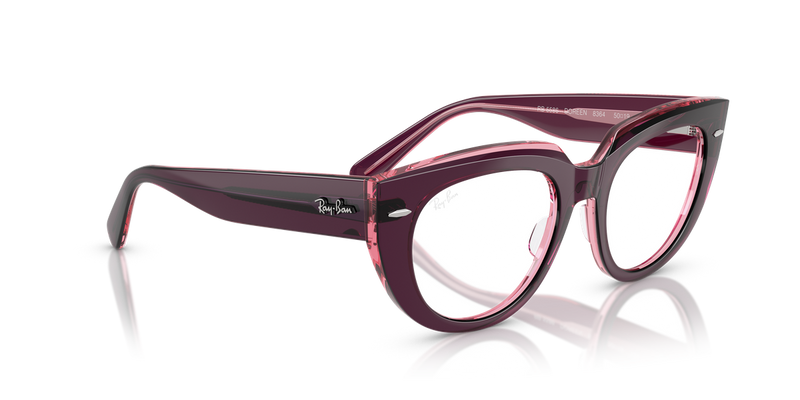 Ray-Ban DOREEN in Violet On Transparent Pink / Clear (8364) - Alternate View