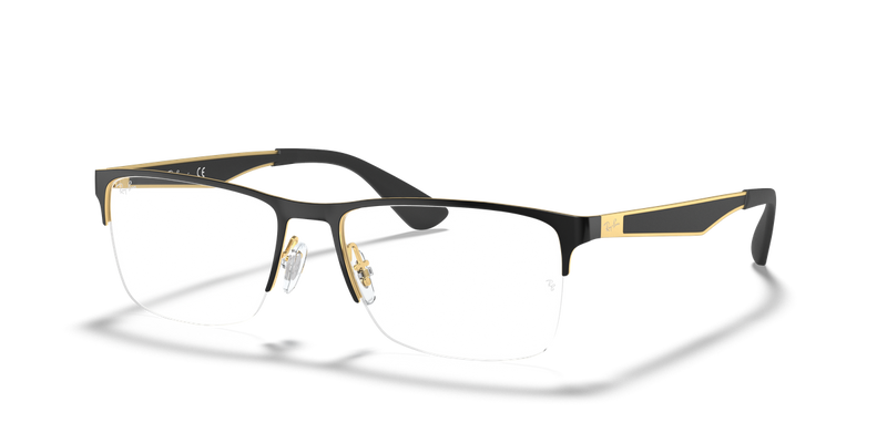Ray-Ban RX6335 in Black On Gold - Alternate View