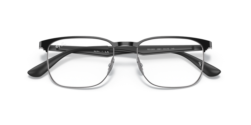 Ray-Ban RX6363 in Black On Silver - Alternate View