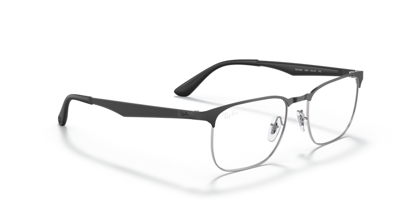 Ray-Ban RX6363 in Black On Silver - Alternate View