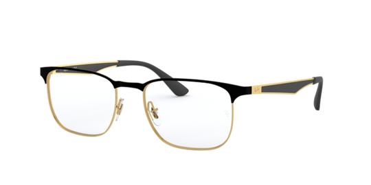 Ray-Ban RX6363 - Black On Gold / Demo Lens (2890)