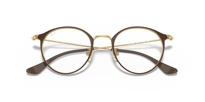 Ray-Ban RX6378F in Brown On Gold - Alternate View