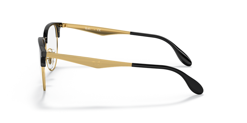 Ray-Ban RX6396 in Black On Gold / Clear (5784) - Alternate View