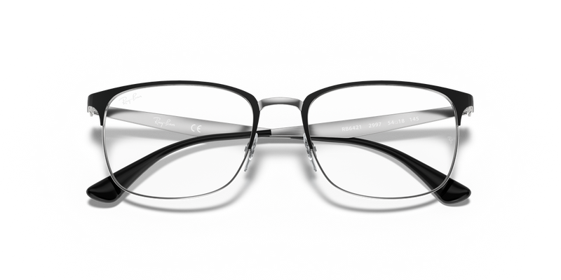 Ray-Ban RX6421 in Black On Silver - Alternate View