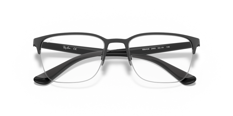 Ray-Ban RX6428 in Black / Clear (2995) - Side View