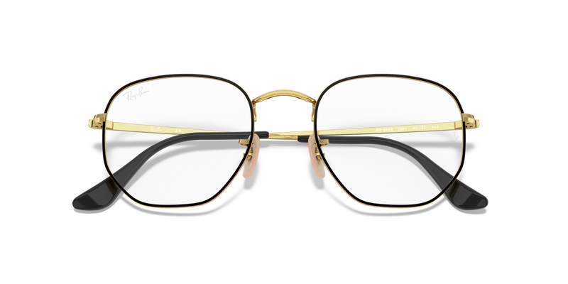 Ray-Ban RX6448 in Black On Gold - Alternate View