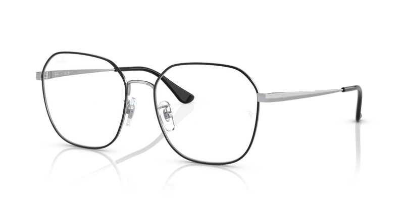 Ray-Ban RX6490D in Black On Silver - Alternate View