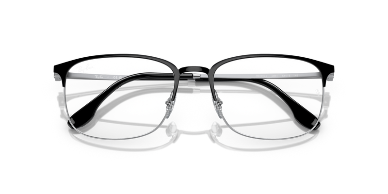 Ray-Ban RX6494 in Black On Silver - Side View