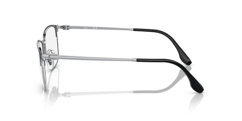 Ray-Ban RX6494 in Black On Silver - Back View