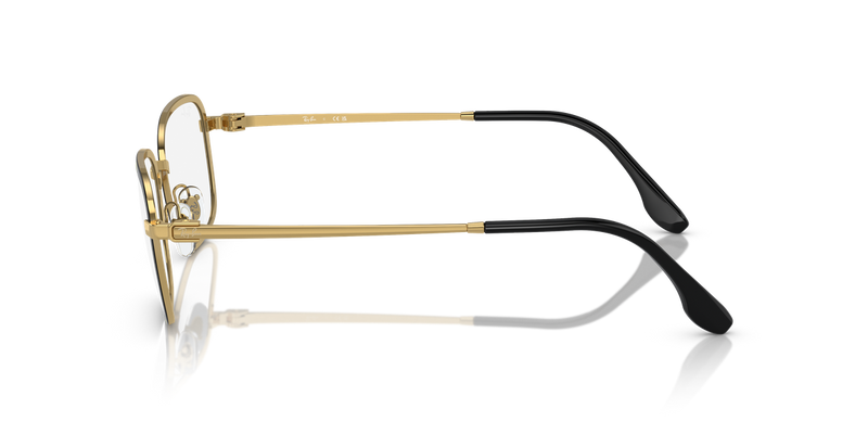 Ray-Ban RX6495 in Black On Gold - Back View