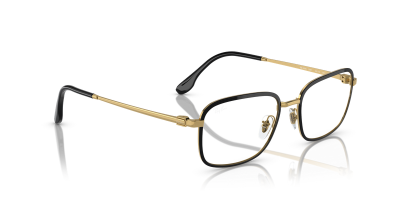 Ray-Ban RX6495 in Black On Gold - Alternate View