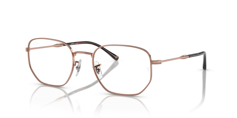 Ray-Ban RX6496 in Rose Gold - Alternate View