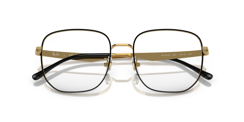 Ray-Ban RX6503D in Black On Gold - Alternate View