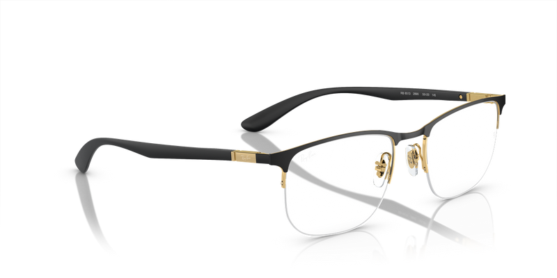 Ray-Ban RX6513 in Black On Gold - Alternate View