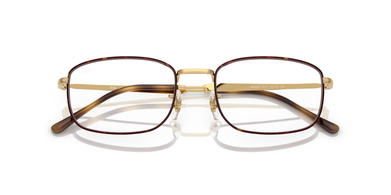 Ray-Ban RX6533 in Havana On Arista Gold - Alternate View