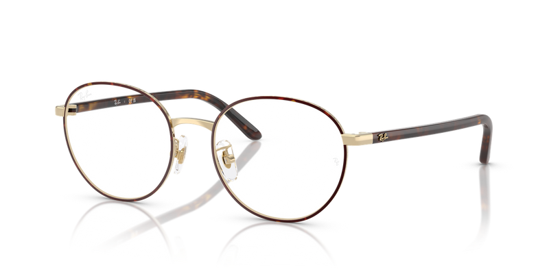 Ray-Ban RX6538D in Havana On Pale Gold - Alternate View