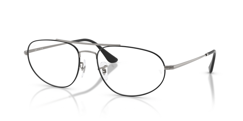 Ray-Ban RX6645 in Black On Gunmetal / Clear (3179) - Alternate View