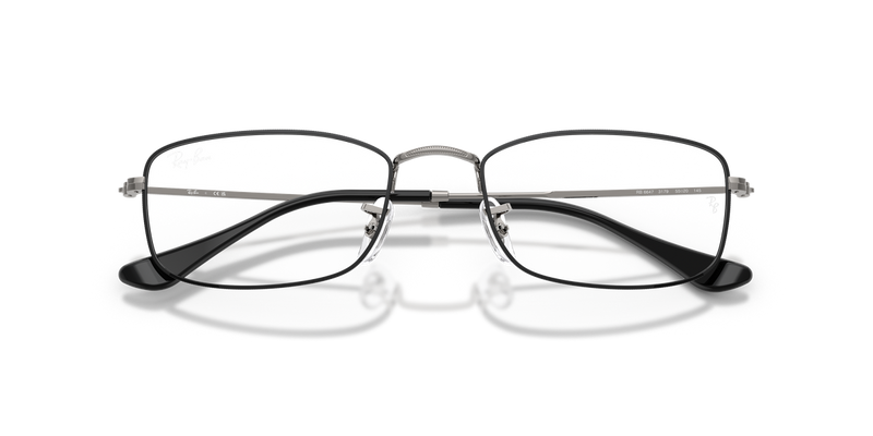 Ray-Ban RX6647 in Black On Gunmetal / Clear (3179) - Alternate View